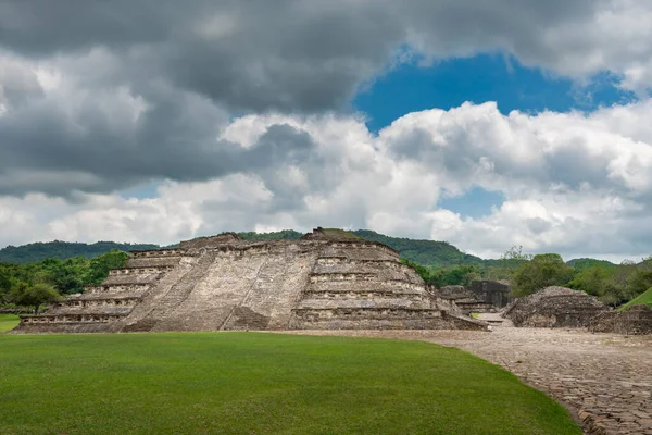 Вид Стародавню Піраміду Археологічному Єкті Тахін Папантлі Веракрус Мексика — стокове фото
