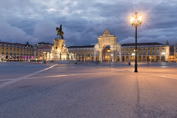 Vista de la Praca do Comercio en Lisboa —  Fotos de Stock