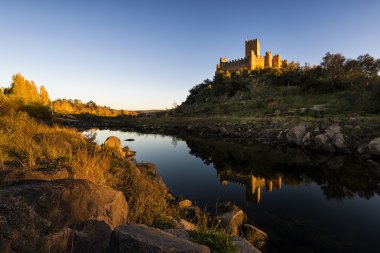 The Almourol Castle in the Tagus River, Portugal clipart