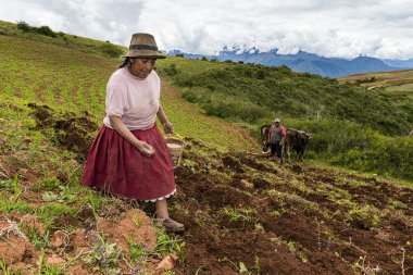 Perulu kadın Maraş, Peru yakınlarında Ekim