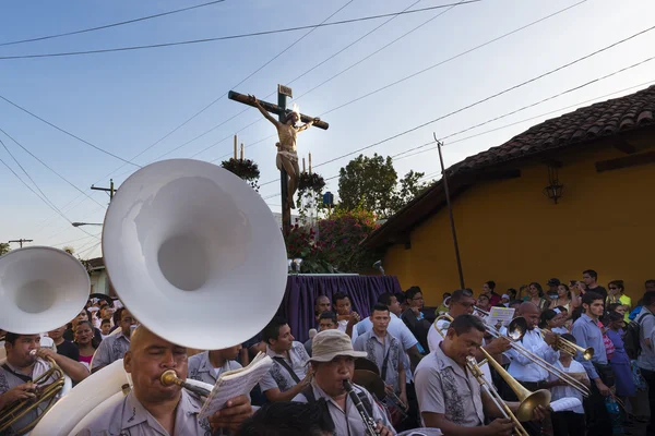 在尼加拉瓜莱昂市的复活节庆祝活动 — 图库照片