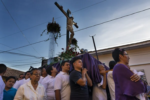 Celebrações da Páscoa na cidade de Leon, na Nicarágua — Fotografia de Stock