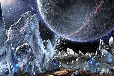 yabancı gezegen yüzeyi