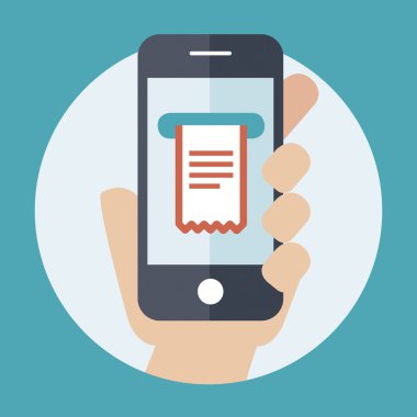 Düz stil ikonu ödeme güvenlik üzerinde modern. kilit ekranı. Güvenlik simgesi