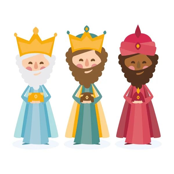 The three kings of orient isolated — Stock Vector