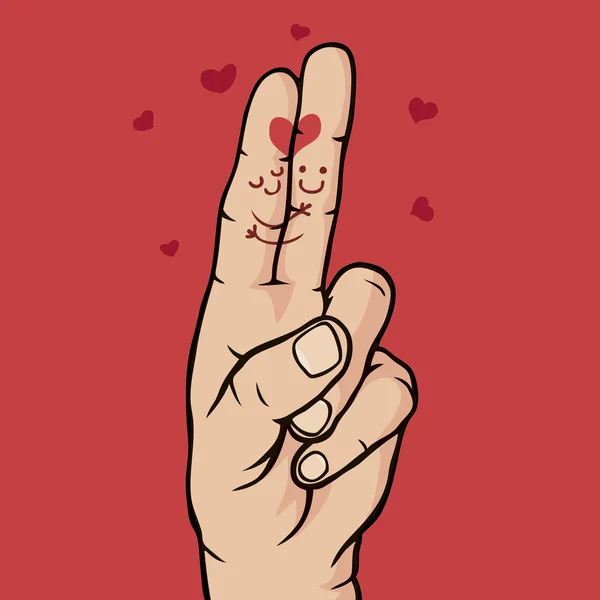 El amor está en tu mano — Vector de stock