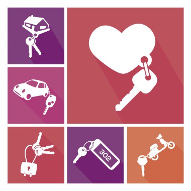 different keys set icons