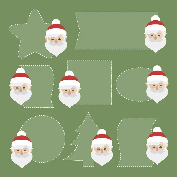 Weihnachtsetikett Weihnachtsmann. Frohe Weihnachten — Stockvektor