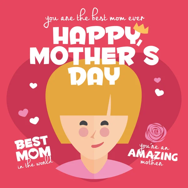 Cartão de emblemas e etiquetas Feliz Dia das Mães . —  Vetores de Stock