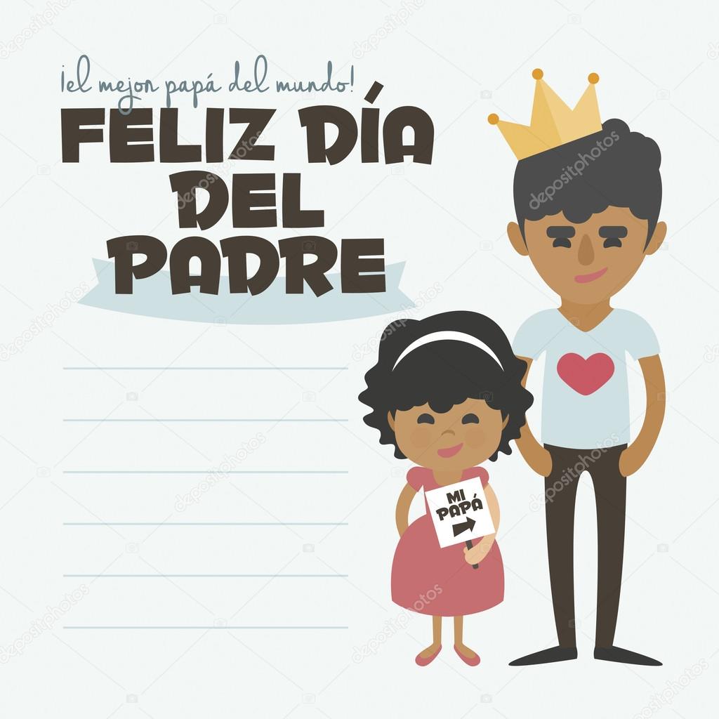 Download Happy Fathers day card. Vector Element Set. Black Dad and ...