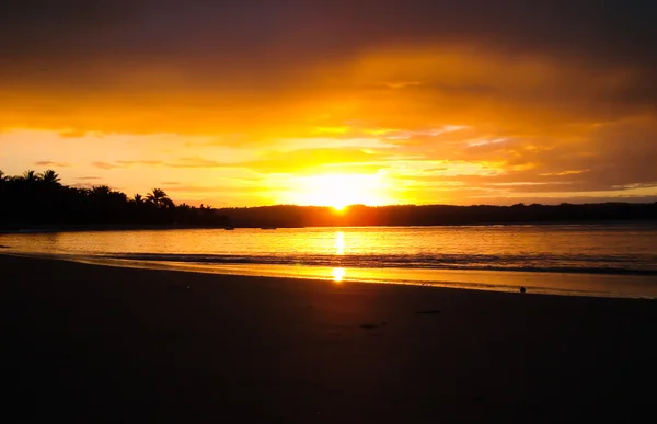 Sahilde güzel günbatımı