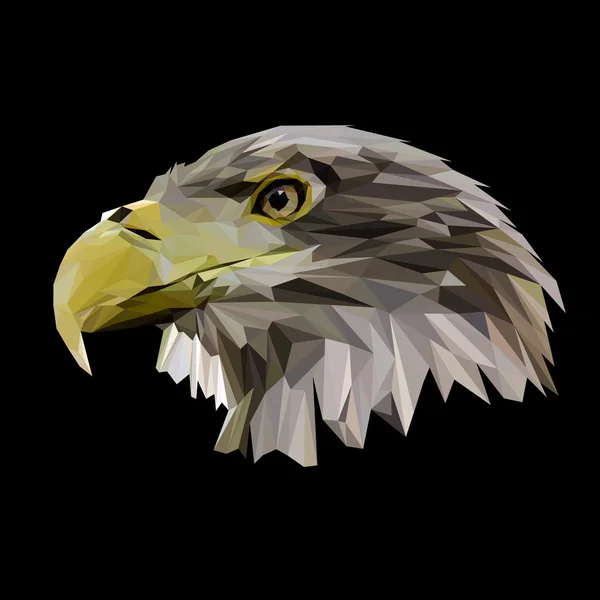 Eagle animal low poly design. — Stock Vector