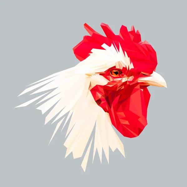 Pollo animal bajo diseño poli . — Archivo Imágenes Vectoriales