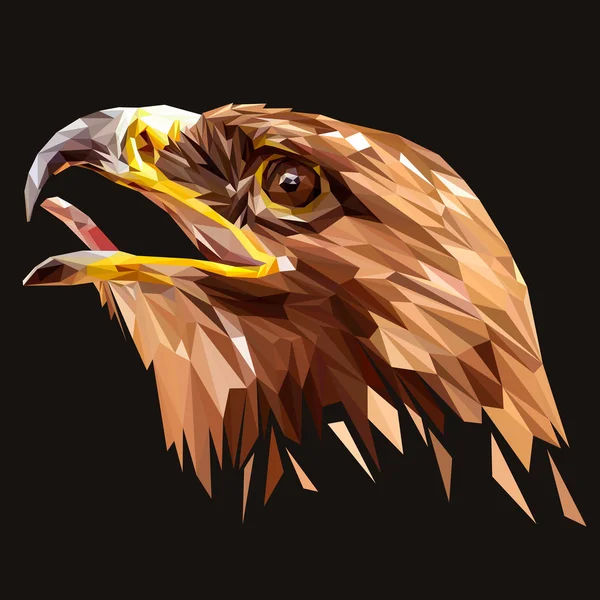 Eagle zvířat nízké poly design. — Stockový vektor