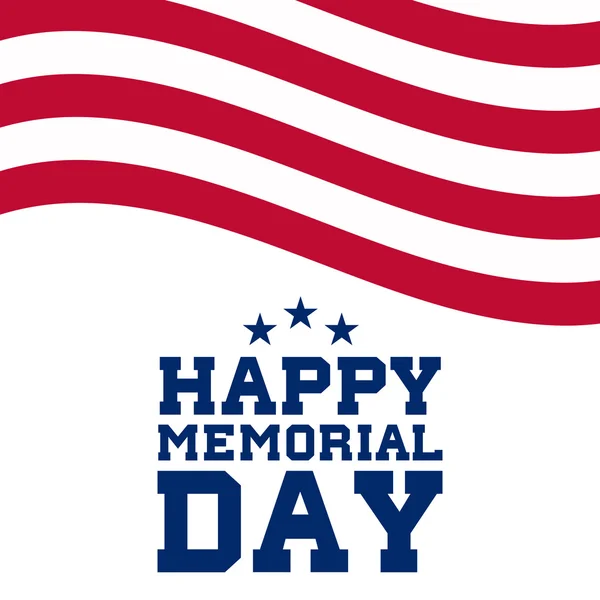 Happy Memorial Day background — Stock Vector