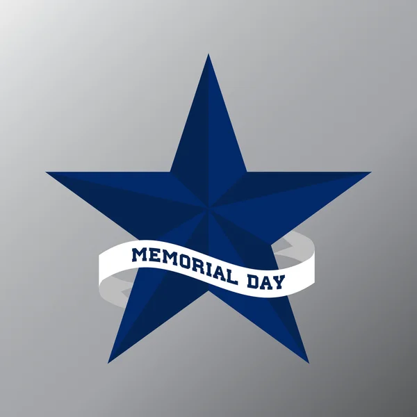 Fondo de Memorial Day con estrella — Archivo Imágenes Vectoriales