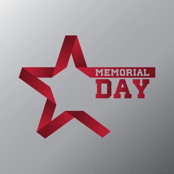 Día de los Caídos cinta roja — Archivo Imágenes Vectoriales