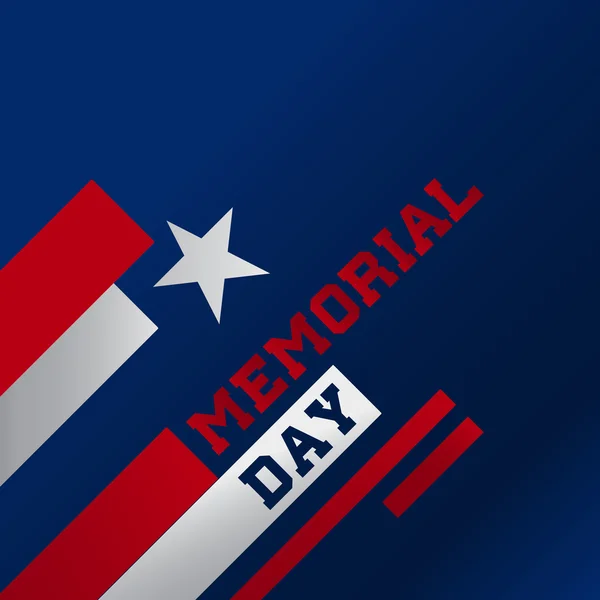 Memorial Day bakgrund med flagga motiv — Stock vektor