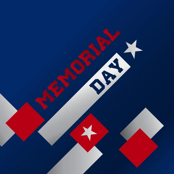 Memorial Day-Hintergrund mit Flagge Motiven. Vektor-illustration. — Stockillustration Gedenktag Hintergrund mit Fahnenmotiven — Stockvektor