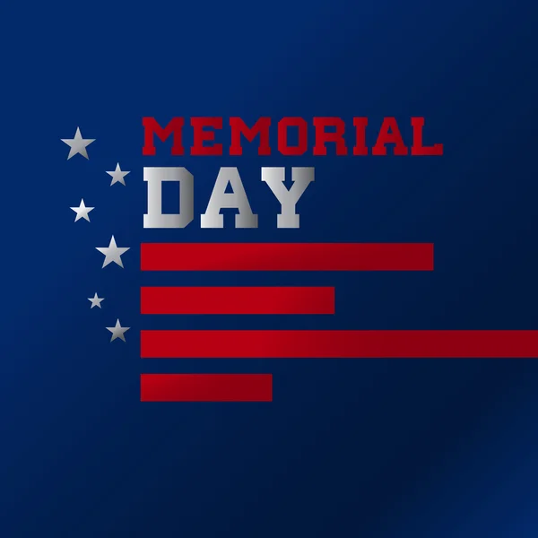 Memorial Day background with flag motives — Stock Vector