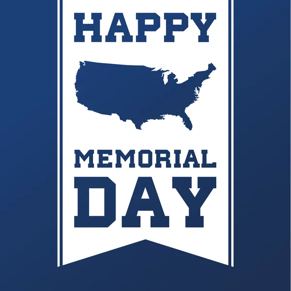 Étiquette Happy Memorial Day — Image vectorielle