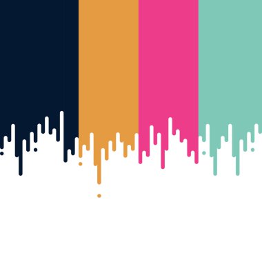 Turuncu mavi ve pembe boya damlama