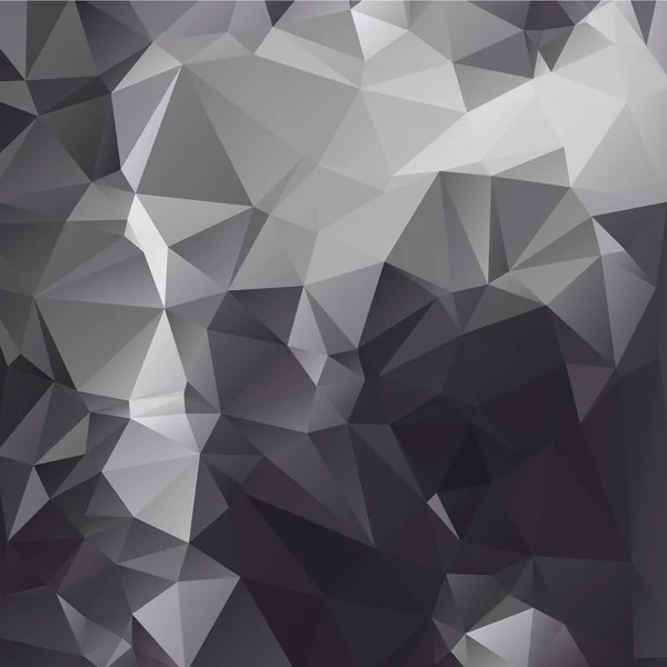 Чорно-білий низькополімерний трикутний абстрактний фон — стоковий вектор