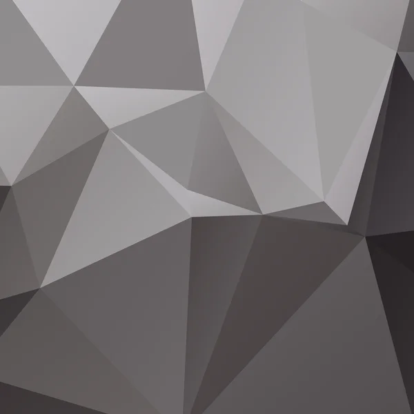 Fondo abstracto triangulado poli bajo blanco y negro — Vector de stock