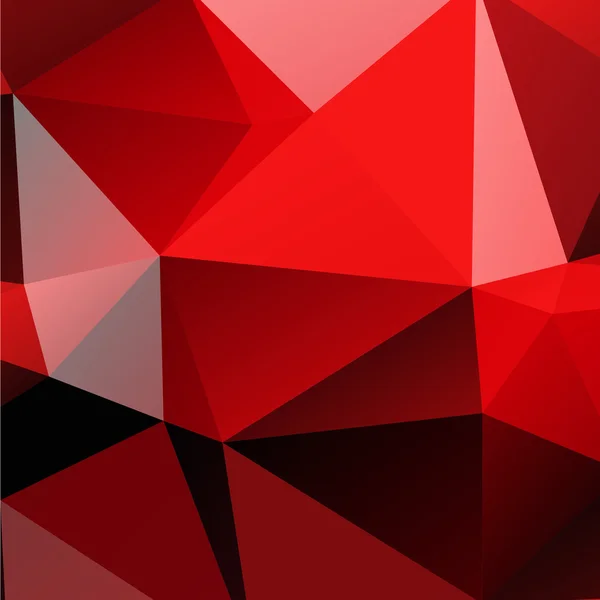 Vermelho baixo poli triangulado fundo abstrato —  Vetores de Stock