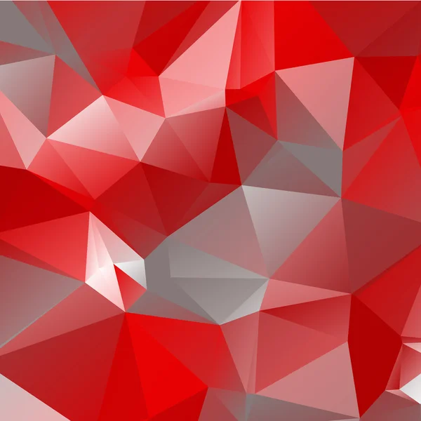 Red low poly triangulated abstract background — Stock Vector