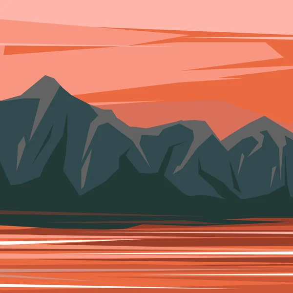 Ilustración abstracta del paisaje — Vector de stock