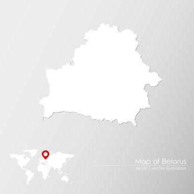 Dünya Haritası ile Beyaz Rusya