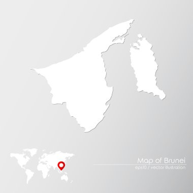 Dünya Haritası ile Brunei