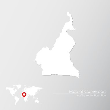 Kamerun ile Dünya Haritası