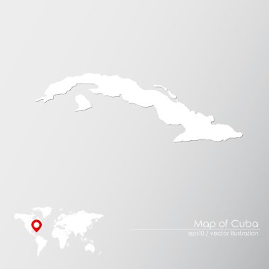 Küba ile Dünya Haritası