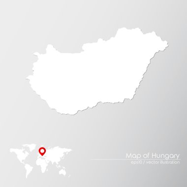 Macaristan ile Dünya Haritası