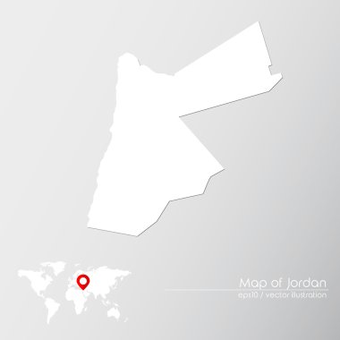 Jordan ile Dünya Haritası