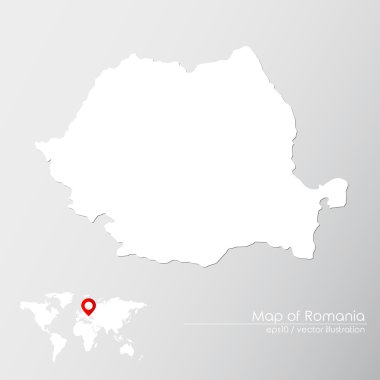 Romanya ile Dünya Haritası