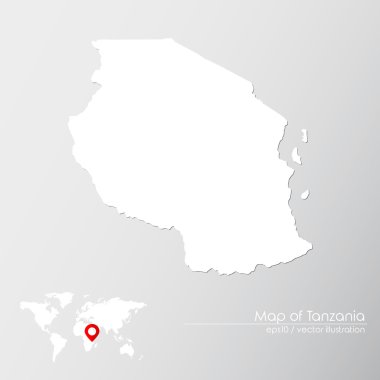 Tanzanya ile Dünya Haritası