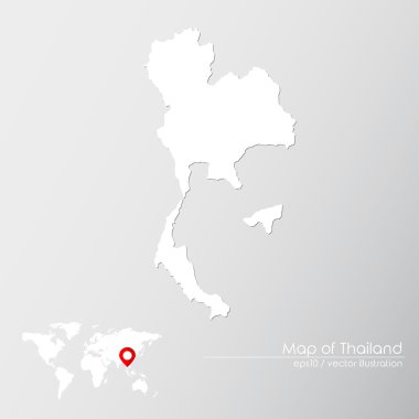 Dünya Haritası ile Tayland