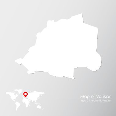 Dünya Haritası ile Vatikan