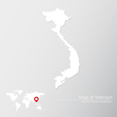 Vietnam ile Dünya Haritası 