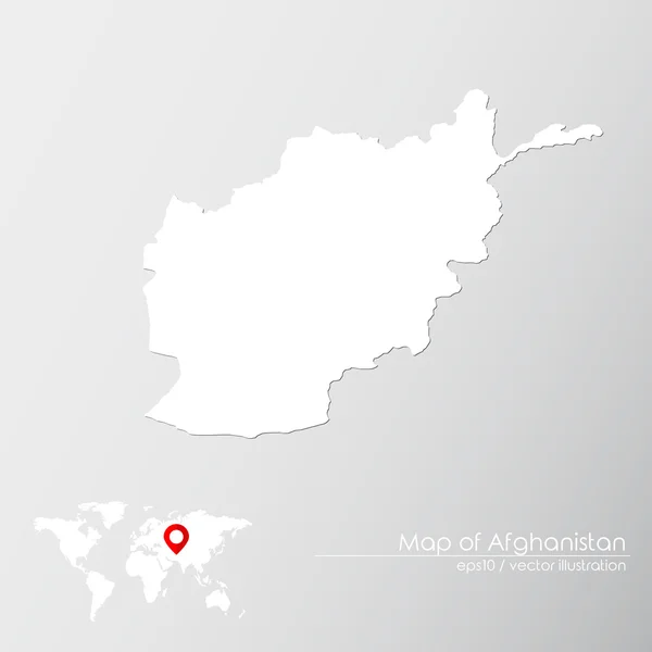 Αφγανιστάν με παγκόσμιο χάρτη — Διανυσματικό Αρχείο