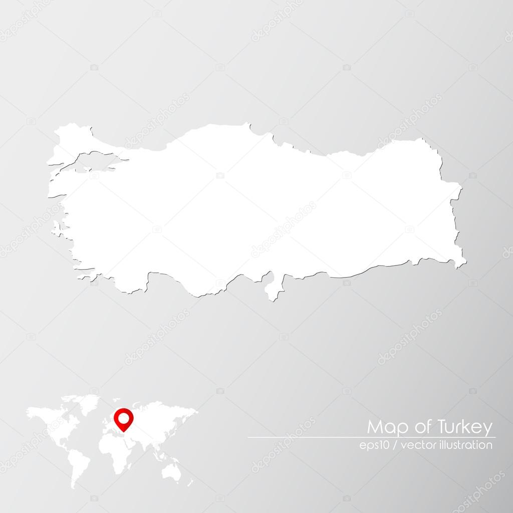 Turquie Avec Carte Du Monde Image Vectorielle Shekularaz