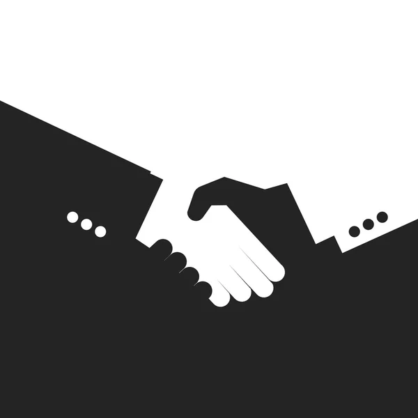 Partenariato vettoriale handshake illustrazione — Vettoriale Stock