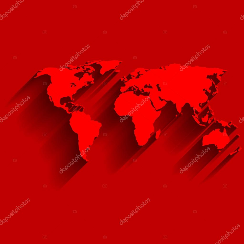 Red world map Stock Vector by ©Shekularaz 115728016