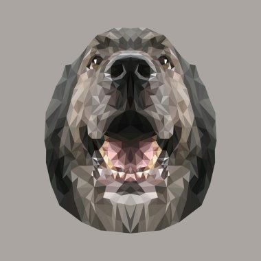 Çoban köpeği hayvan düşük Poli Dizayn