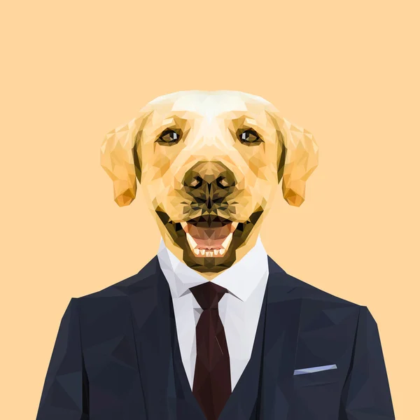 Labrador hond in pak — Stockvector