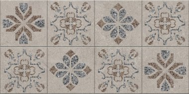 Beton desenli mozaik blok arkaplanı