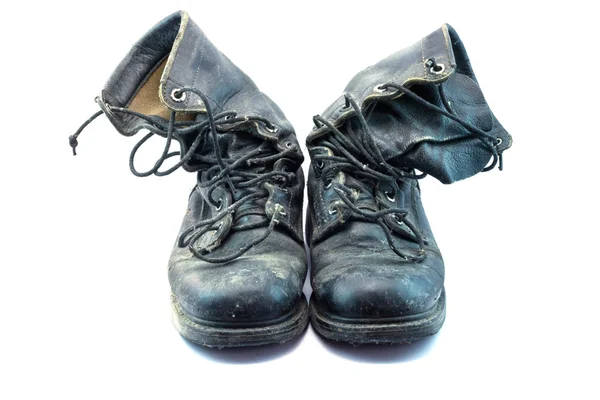Vecchie scarpe militari — Foto Stock